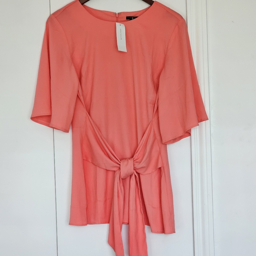 NWT Ann Taylor coral summer top